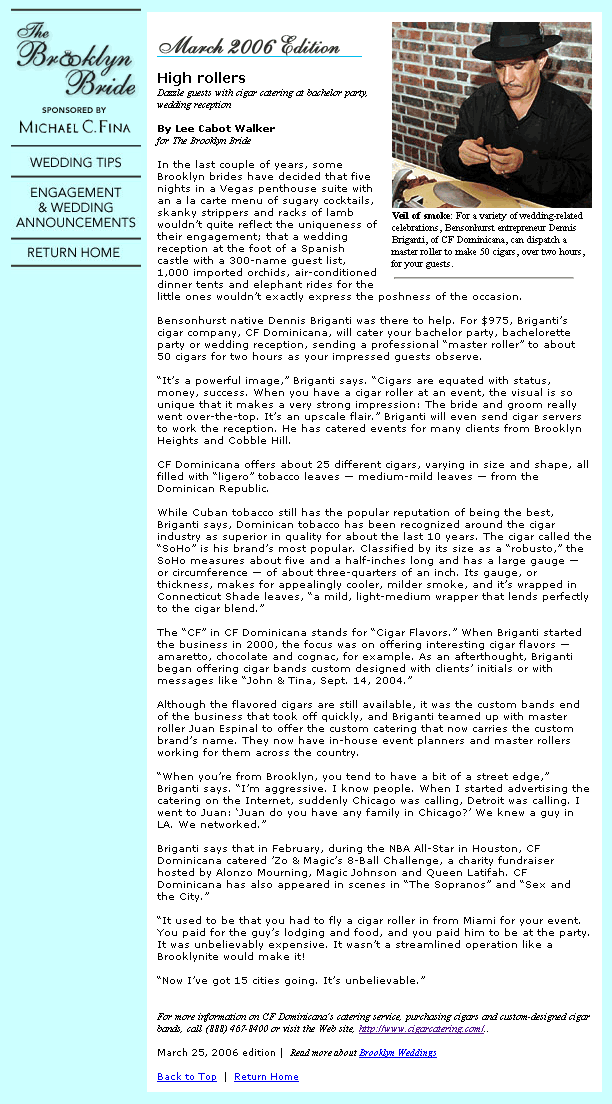 CF Cigars Press Page