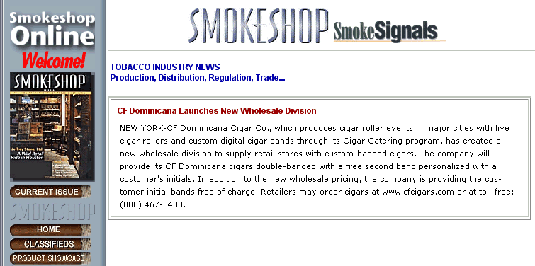 CF Cigars Press Page